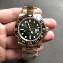 Replica Rolex GMT-Master II 116718LN GM Stainless Steel 904L With Yellow Plated Gold Green Dial Swiss 2836-2